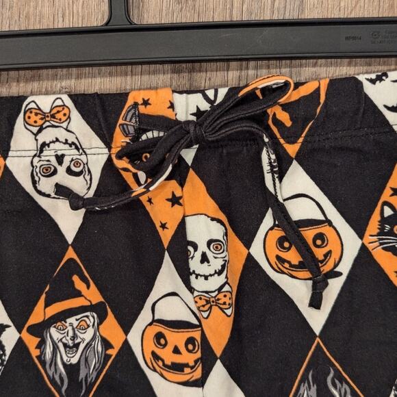 Halloween Women's Black Soot Diamond Print Shorty Pajama PJ Set 2-Piece Size 2XL - Picture 5 of 7